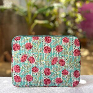 Eco-Friendly Cotton Fabric MacBook Air/IPad Sleeve Green